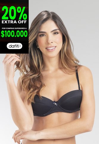 Brasier Mujer Negro FI 96367 Formas Intimas
