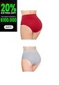 Cachetero Paq X2 Para Mujer Gris Jaspe/Rojo FI de Formas Intimas