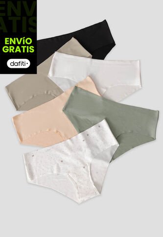 Cachetero Paq X6 Mujer Multicolor Fi 6335 Formas Intimas