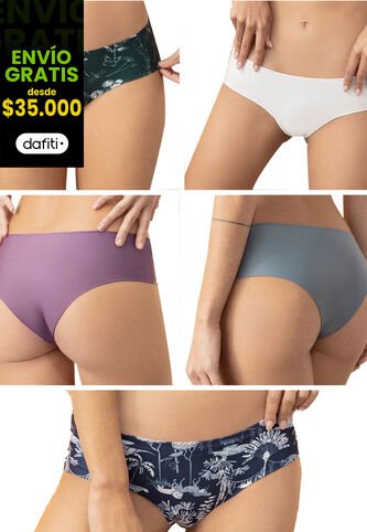 Cachetero Paq X5 Mujer Multicolor Fi 88633 Formas Intimas