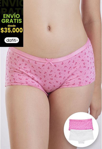 Cachetero Paq X2 Infantil Femenino Rosado FI 92352