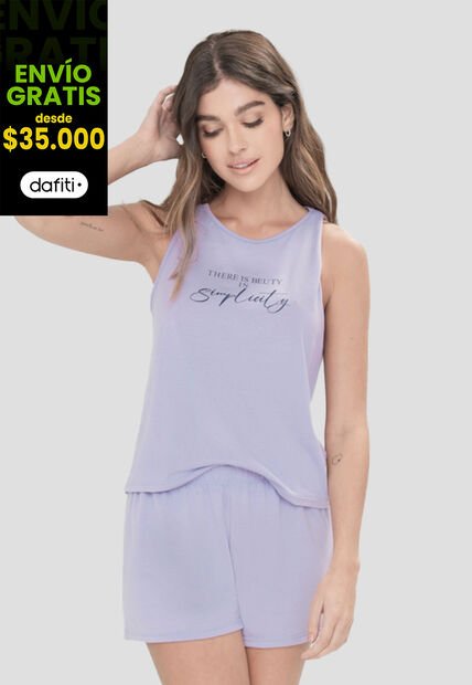 Pijama Mujer Lila Tech Fi 6044