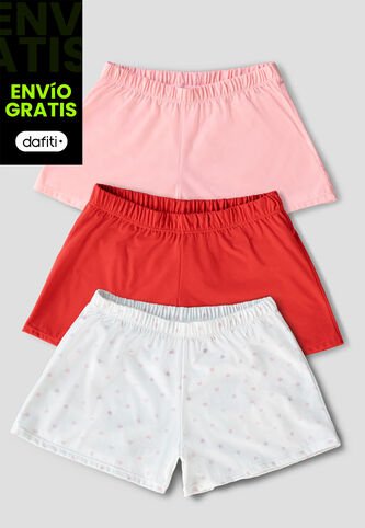 Short Paq X3 Mujer Multicolor Fi 106635 Formas Intimas