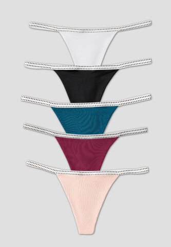 Brasilera Paq X5 Mujer Multicolor Fi 104687 Formas Intimas