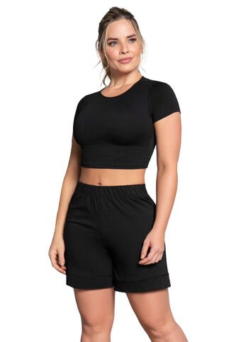 Conjunto Mujer Negro Fi 3666 Formas Intimas