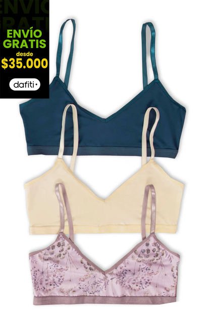 Top Paq X3 Mujer Multicolor Fi 32960