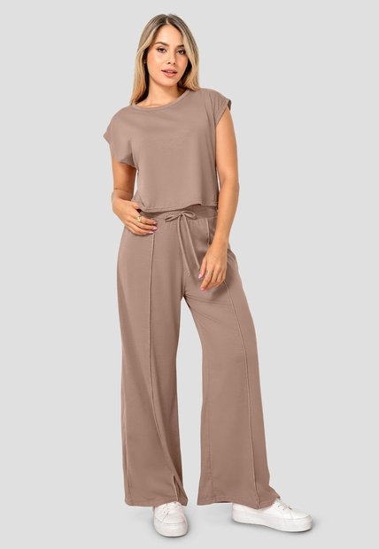 Conjunto Mujer Café Pardo Fi 8574