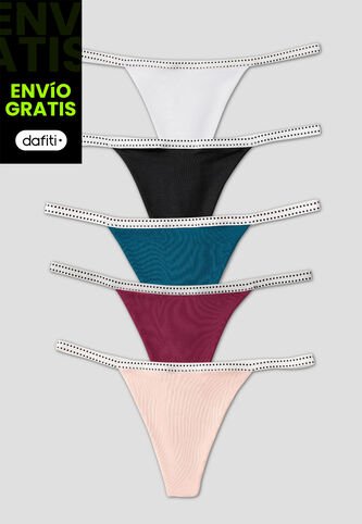 Brasilera Paq X5 Mujer Multicolor Fi 104687 Formas Intimas