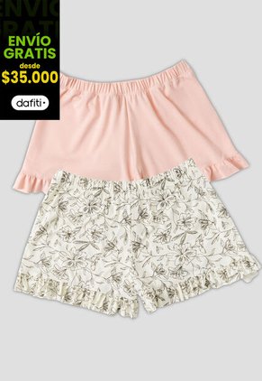 Short Paq X2 Mujer Multicolor Fi 104705