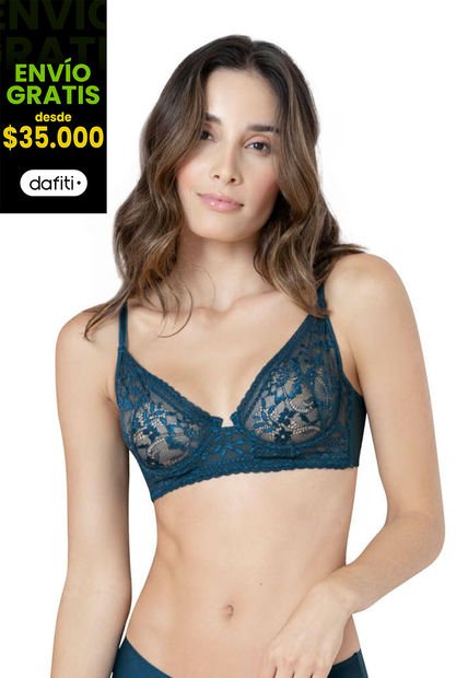 Bralette Mujer Azul Petróleo Oscuro Fi 34508