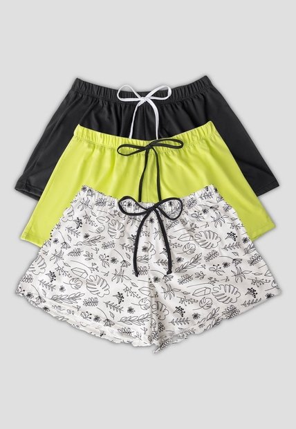 Short Paq X3 Mujer Multicolor Fi 113040