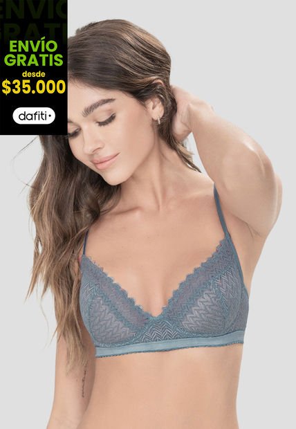 Bralette Mujer Azul Acero Fi 6035