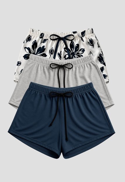 Short Paq X3 Mujer Multicolor Fi 112360