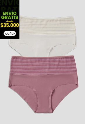 Cachetero Paq X2 Mujer Multicolor Fi 4588