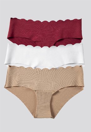 Cachetero Paq X3 Mujer Blanco/Caramelo/Vino FI 91000