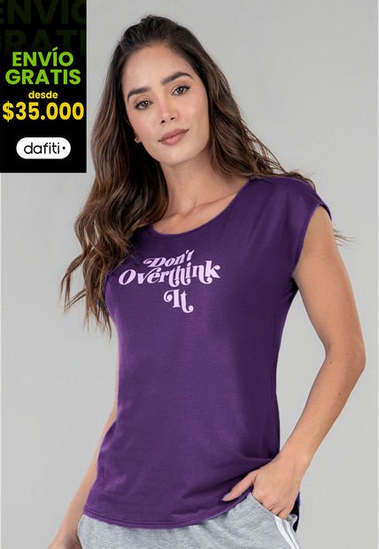 Camiseta Mujer Berenjena Fi 92714