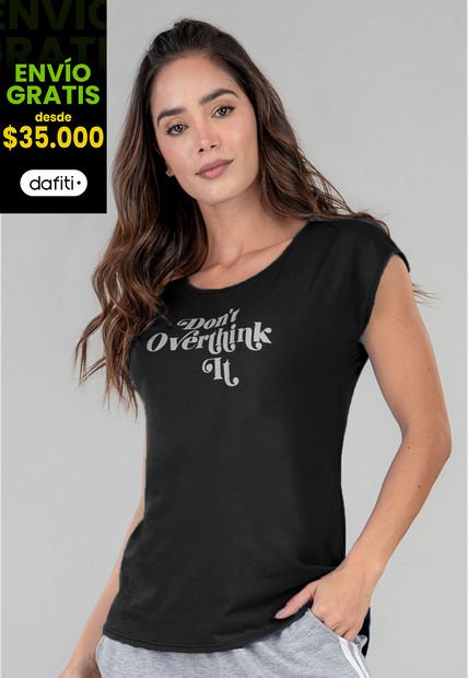 Camiseta Mujer Negro Fi 92714