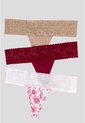 Brasilera Paq X3 Mujer Cereza/Mocca/Estampado FI 96215 de Formas Intimas