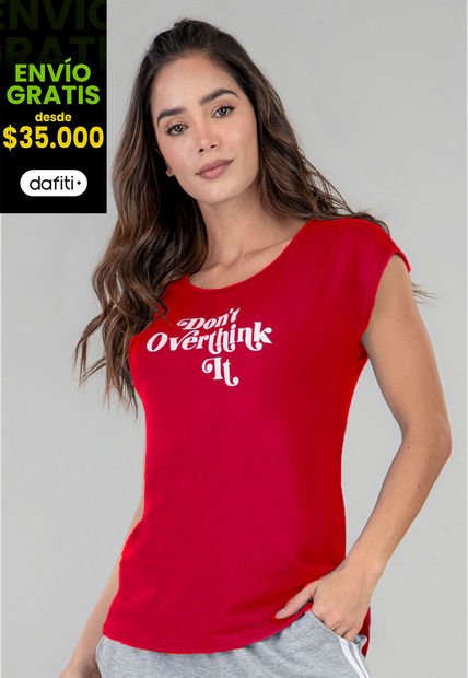 Camiseta Mujer Rojo Fi 92714