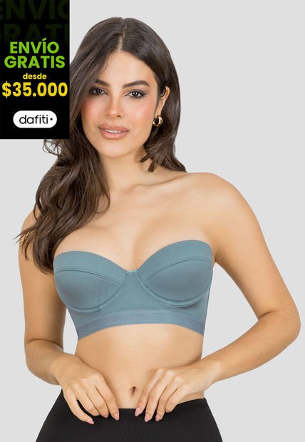 Bustier Mujer Azul Acero Fi 77664