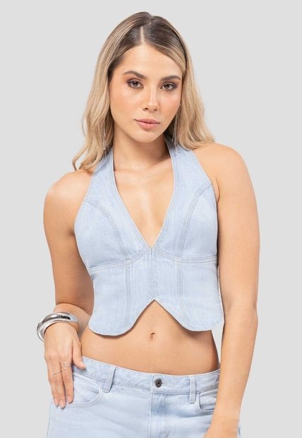 Corset Mujer Azul Claro Fi 112379