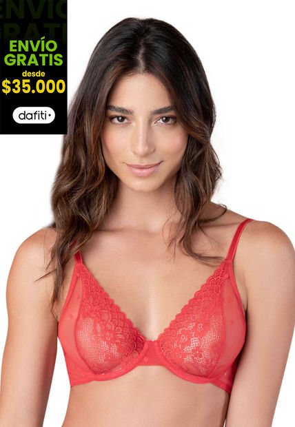 Bralette Mujer Rojo Fi 34980