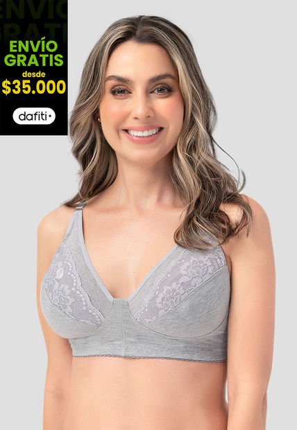 Brasier Mujer Gris Jaspe Fi 96568