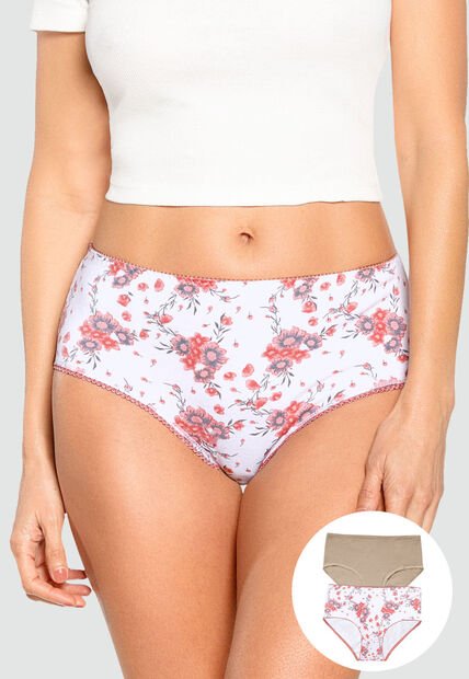 Panty Paq X2 Mujer Piel/Estampado FI 96471
