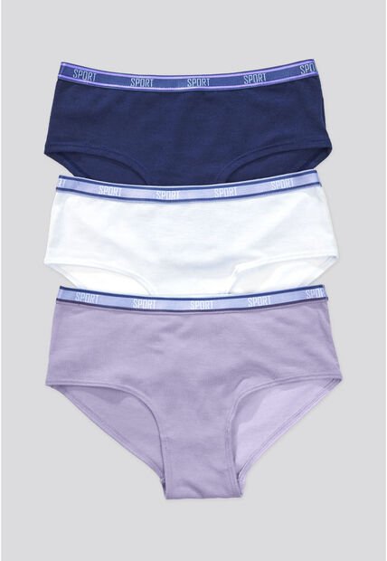 Cachetero Paq X3 Infantil Azul Oscuro/Blanco/Lila FI 87474