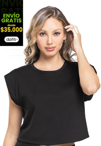 Camiseta Mujer Negro Fi 100893