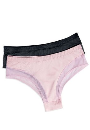 Cachetero Paq X2 Adulto Negro / Palo De Rosa Claro Fi 87198