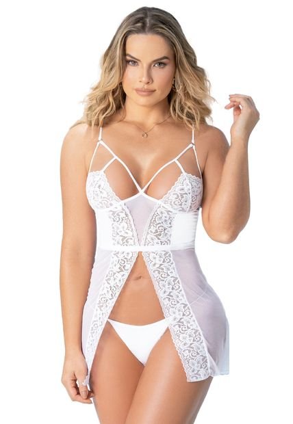 Baby Doll Vestido Adulto Blanco Fi 89313