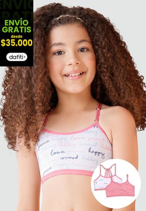 Top Paq X2 Infantil Rosado FI 33836