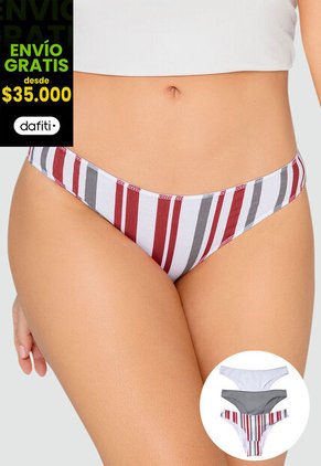 Panty Paq X3 Mujer Gris FI 96450