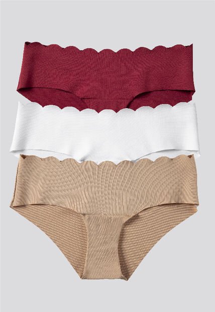 Cachetero Paq X3 Mujer Blanco/Caramelo/Vino FI 91000