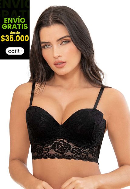 Bustier Mujer Negro Fi 90696
