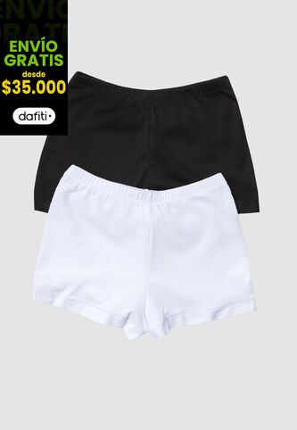 Cachetero Paq X2 Mujer Bicolor Blanco/Negro FI 96216 Formas Intimas