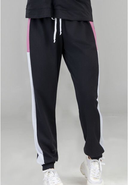 Pantalón Sudadera Mujer Negro FI 5565