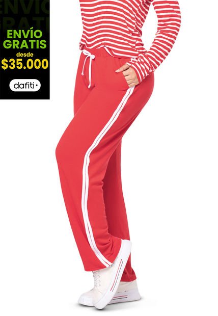 Pantalón Mujer Rojo Fi 3013