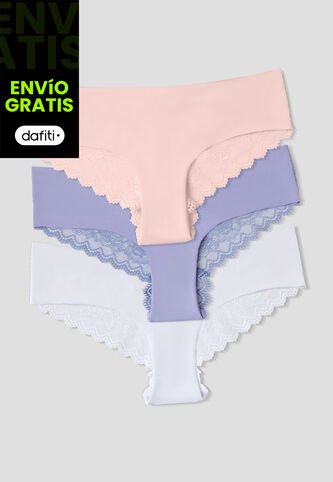 Cachetero Paq X3 Mujer Multicolor Fi 113602 Formas Intimas