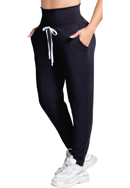 Pantalón Sudadera Para Mujer Negro FI