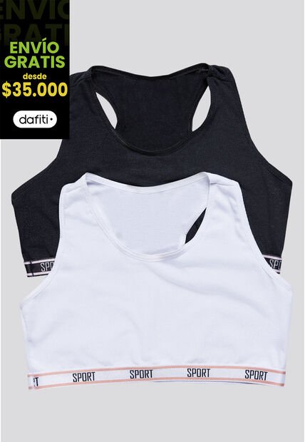 Top Paq X2 Infantil Negro/Blanco FI 87473