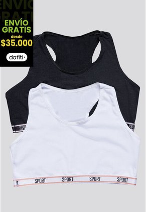 Top Paq X2 Infantil Negro/Blanco FI 87473