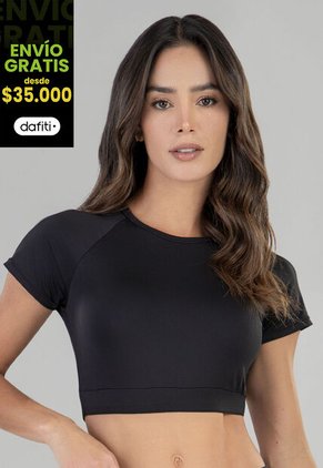 Crop Top Mujer Negro FI 92901