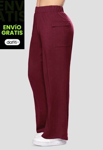 Pantalón Sudadera Mujer Vinotinto Fi 7338 Formas Intimas