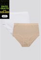 Panty Paq X2 Mujer Blanco/Piel FI 96637 de Formas Intimas