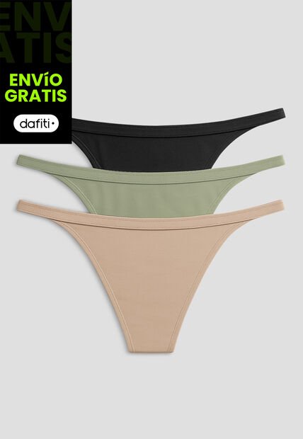 Brasilera Paq X3 Mujer Multicolor Fi 102349