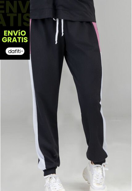 Pantalón Sudadera Mujer Negro FI 5565