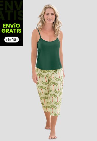 Pijama Mujer Verde Pino Fi 110110 Formas Intimas