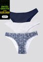 Panty Paq X3 Mujer Azul Navy/Blanco/Estampado FI 96450 de Formas Intimas